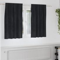 Užtemdymo užuolaidos 2 pcs Juoda 140 x 140 cm Aksomas