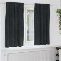 Užtemdymo užuolaidos 2 pcs Juoda 140 x 175 cm Aksomas
