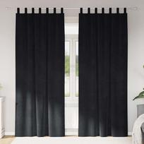 Užtemdymo užuolaidos 2 pcs Juoda 140 x 260 cm Aksomas