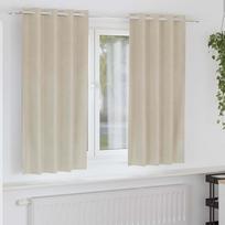 Užtemdymo užuolaidos 2 pcs Kreminė 140 x 175 cm Aksomas