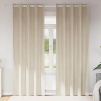 Užtemdymo užuolaidos 2 pcs Kreminė 140 x 245 cm Aksomas