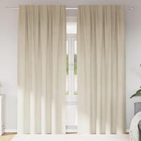 Užtemdymo užuolaidos 2 pcs Kreminė 140 x 245 cm Aksomas