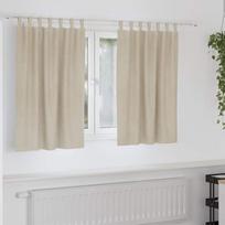 Užtemdymo užuolaidos 2 pcs Kreminė 140 x 140 cm Aksomas