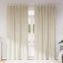 Užtemdymo užuolaidos 2 pcs Kreminė 140 x 260 cm Aksomas
