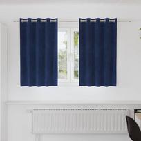 Užtemdymo užuolaidos 2 pcs Tamsiai mėlyna 140 x 140 cm Aksomas