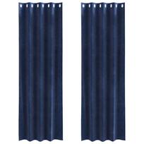 Užtemdymo užuolaidos 2 pcs Tamsiai mėlyna 140 x 260 cm Aksomas