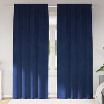 Užtemdymo užuolaidos 2 pcs Tamsiai mėlyna 140 x 245 cm Aksomas