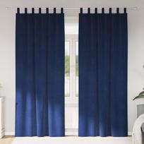 Užtemdymo užuolaidos 2 pcs Tamsiai mėlyna 140 x 260 cm Aksomas