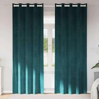 Užtemdymo užuolaidos 2 pcs Tamsiai žalia 140 x 260 cm Aksomas
