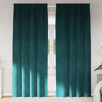 Užtemdymo užuolaidos 2 pcs Tamsiai žalia 140 x 245 cm Aksomas