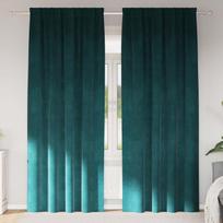 Užtemdymo užuolaidos 2 pcs Tamsiai žalia 140 x 260 cm Aksomas