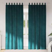 Užtemdymo užuolaidos 2 pcs Tamsiai žalia 140 x 260 cm Aksomas