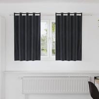 Užtemdymo užuolaidos 2 pcs Tamsiai pilka 140 x 140 cm Aksomas
