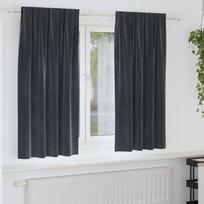 Užtemdymo užuolaidos 2 pcs Tamsiai pilka 140 x 175 cm Aksomas