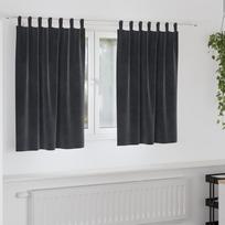 Užtemdymo užuolaidos 2 pcs Tamsiai pilka 140 x 140 cm Aksomas