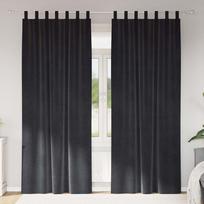 Užtemdymo užuolaidos 2 pcs Tamsiai pilka 140 x 245 cm Aksomas