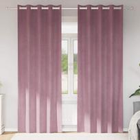 Užtemdymo užuolaidos 2 pcs Tamsiai rožinė 140 x 245 cm Aksomas