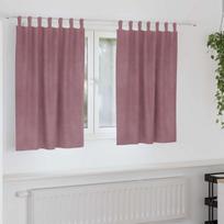 Užtemdymo užuolaidos 2 pcs Tamsiai rožinė 140 x 140 cm Aksomas