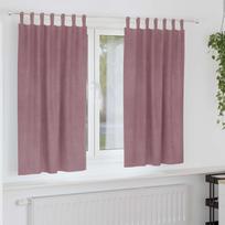 Užtemdymo užuolaidos 2 pcs Tamsiai rožinė 140 x 175 cm Aksomas
