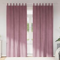 Užtemdymo užuolaidos 2 pcs Tamsiai rožinė 140 x 245 cm Aksomas