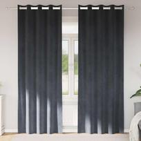 Užtemdymo užuolaidos 2 pcs Šviesiai pilka 140 x 245 cm Aksomas