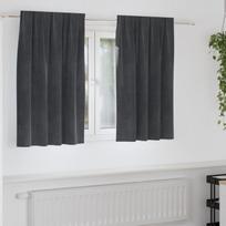 Užtemdymo užuolaidos 2 pcs Šviesiai pilka 140 x 140 cm Aksomas