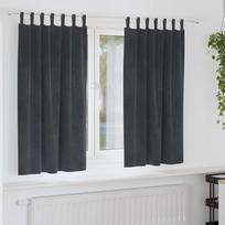 Užtemdymo užuolaidos 2 pcs Šviesiai pilka 140 x 175 cm Aksomas