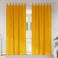Užtemdymo užuolaidos 2 pcs Garučių geltona 140 x 225 cm Aksomas