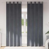 Užtemdymo užuolaidos 2 pcs Šviesiai pilka 140 x 245 cm Aksomas