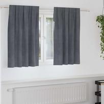 Užtemdymo užuolaidos 2 pcs Šviesiai pilka 140 x 140 cm Aksomas