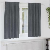 Užtemdymo užuolaidos 2 pcs Šviesiai pilka 140 x 175 cm Aksomas
