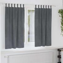 Užtemdymo užuolaidos 2 pcs Šviesiai pilka 140 x 175 cm Aksomas