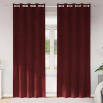 Užtemdymo užuolaidos 2 pcs Vyno raudona 140 x 260 cm Aksomas