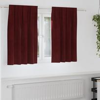 Užtemdymo užuolaidos 2 pcs Vyno raudona 140 x 140 cm Aksomas