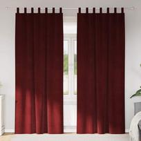Užtemdymo užuolaidos 2 pcs Vyno raudona 140 x 260 cm Aksomas
