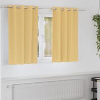 Užuolaidos su žiedais, blokuojančios šviesą 2 pcs Smėlio
