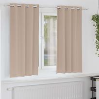 Užuolaidos su žiedais, blokuojančios šviesą 2 pcs Taupe