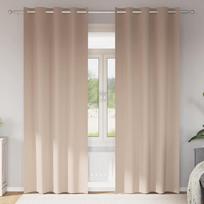 Užuolaidos su žiedais, blokuojančios šviesą 2 pcs Taupe