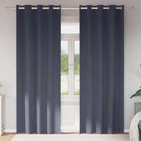 Užuolaidos su žiedais, blokuojančios šviesą 2 pcs Antracitas