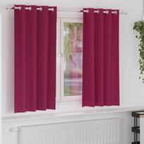 Užuolaidos su žiedais, blokuojančios šviesą 2 pcs Vyno raudona