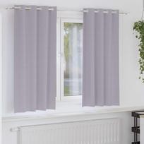 Užuolaidos su žiedais, blokuojančios šviesą 2 pcs Metalo pilka