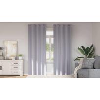 Užuolaidos su žiedais, blokuojančios šviesą 2 pcs Metalo pilka