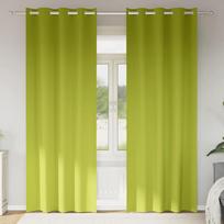 Užuolaidos su žiedais, blokuojančios šviesą 2 pcs Žalia