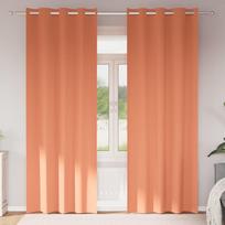 Užuolaidos su žiedais, blokuojančios šviesą 2 pcs Terakotos