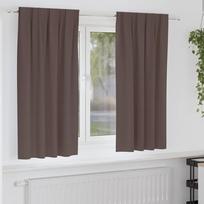 Užuolaidos su žiedais, blokuojančios šviesą 2 pcs Tamsiai rudas