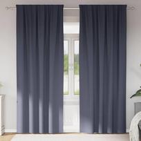 Užuolaidos su žiedais, blokuojančios šviesą 2 pcs Antracitas
