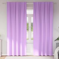Užuolaidos su žiedais, blokuojančios šviesą 2 pcs Violetinė