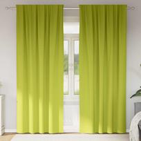 Užuolaidos su žiedais, blokuojančios šviesą 2 pcs Žalia