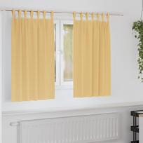 Užuolaidos su žiedais, blokuojančios šviesą 2 pcs Smėlio