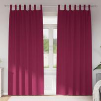 Užuolaidos su žiedais, blokuojančios šviesą 2 pcs Vyno raudona